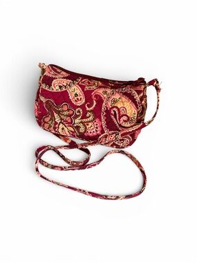 Vera Bradley Burgundy Paisley Quilted Crossbody